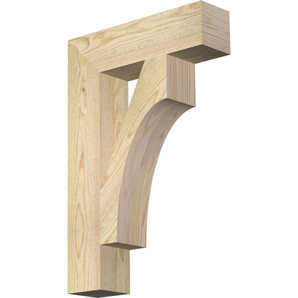 Ekena Millwork Westlake Block Rough Sawn Bracket, Douglas Fir, 4"W x 16"D x 24"H BKT04X16X24WTL05RDF - main